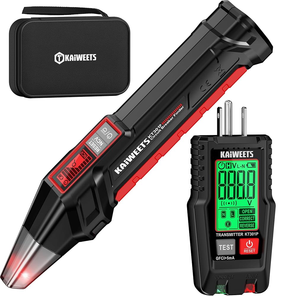 KAIWEETS Circuit Breaker Finder with LCD Display, GFCI